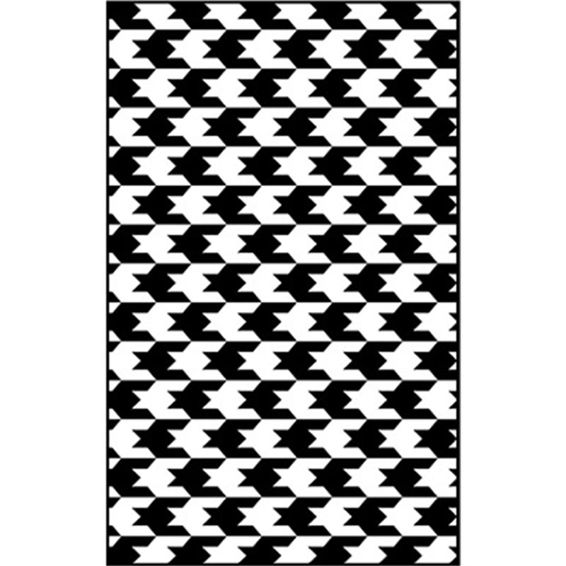 Multi Color Geometric Shapes Rug Polypropylene Contemporary Rug Pet Friendly Washable Anti-Slip Backing Rug for Living Room