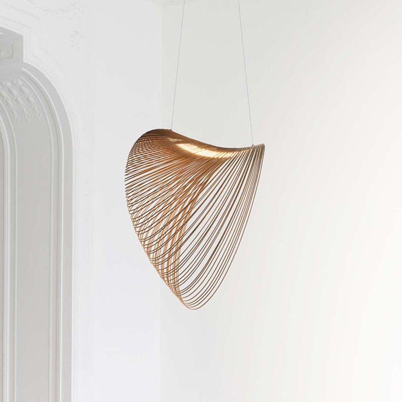 Tornado LED Pendant Lighting Designer Style Wooden Dining Room Hanging Lamp Fixture