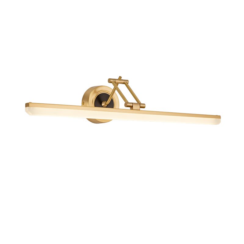 Linear Shape Metal Mirror Wall Light Modern 1-Light Mirror Wall Mounted Light