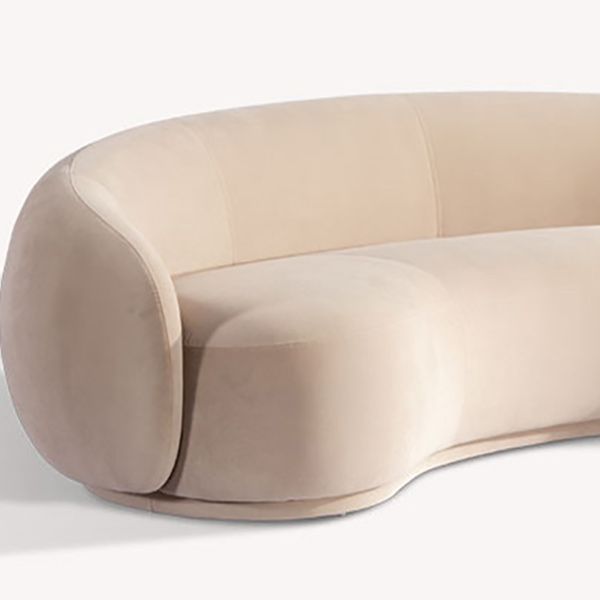 Contemporary Stationary Fabric 3 Seater Living Room Tuxedo Arm Sofa