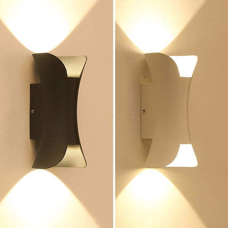 Curl Shape Wall Light Industrial Style Metal 1 Light Wall Lamp for Outdoor