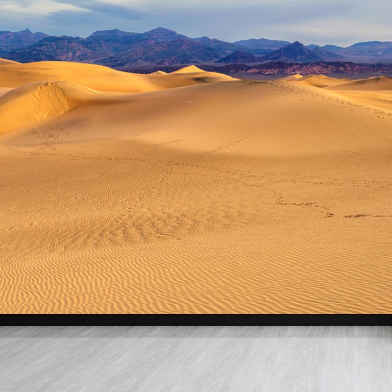 Moisture Resistant Desert Hills Mural Decal Contemporary Non-Woven Fabric Wall Covering, Custom Size