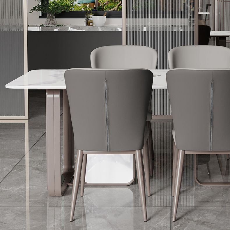 Designer Style Sintered Stone Dining Set Rectangle 1/3/4/5 Pieces Dining Table with Chairs