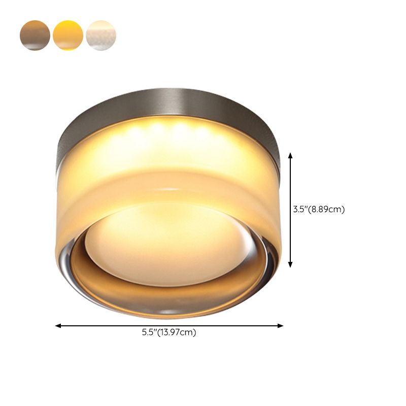 Contemporary Single Silver Wall Mounted Sconce Glass LED Statement Wall Light