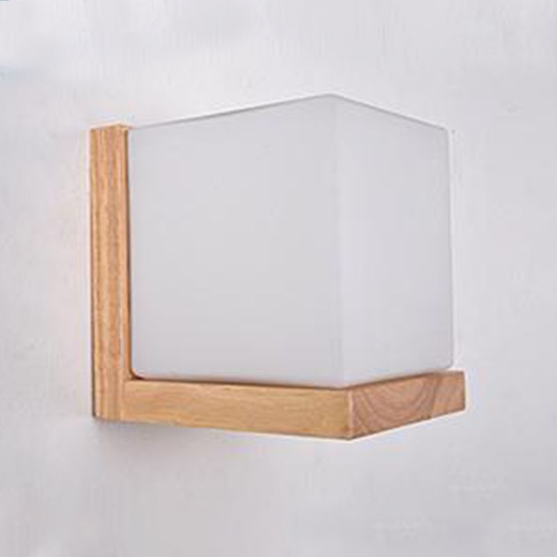 Holz- und Glasgeometrie -Wand -Lampen zeitgenössische Multi -Leuchten -Wandleuchte