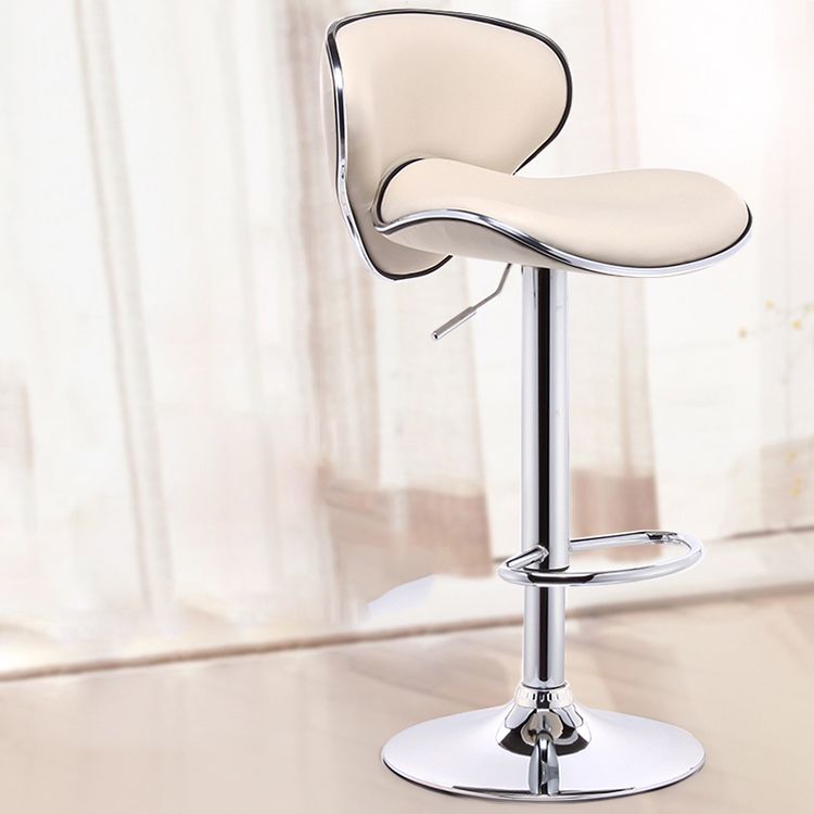 Taburete giratorio elevable moderno para el hogar, taburete de Bar de acero con Pedal y cojín