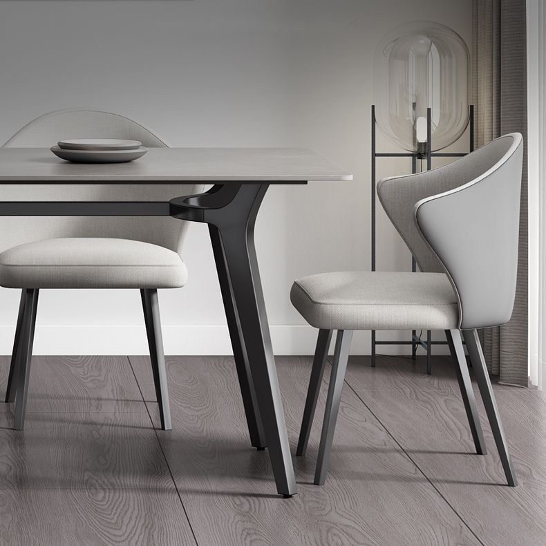 Forma rectangular mesa de estilo industrial mesa de piedra sinterizada para uso doméstico