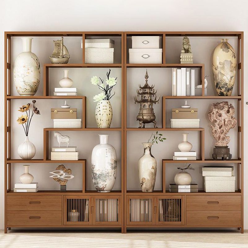 9.84" Wide Modern Wooden Shelf Bookcase Matte Finish Etagere Bookshelf