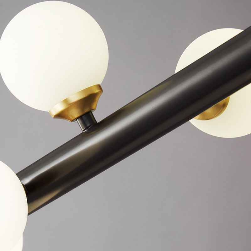 13 Lights Linear Island Pendant Modern Glass Island Light Fixture