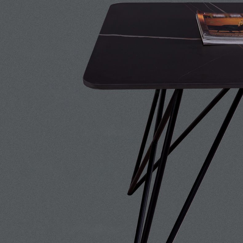 Stone Dining Site Table Industrial Style Rectangle Dining Table for Kitchen Home