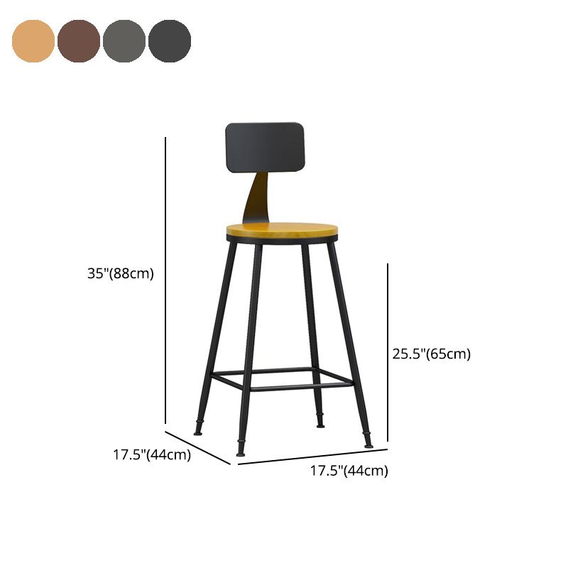 Industrial Style Bar-stool Metal Legs Counter Stool for Kitchen Bar
