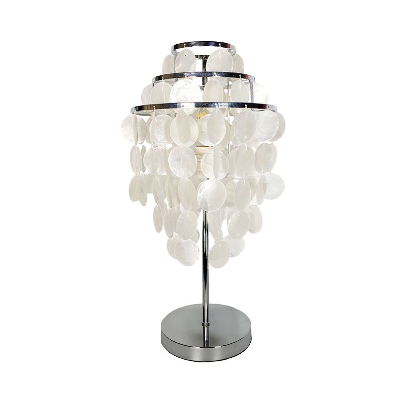 Witte windgong Taakverlichting Modernisme Shell 1 licht Leesboeklicht voor slaapkamer