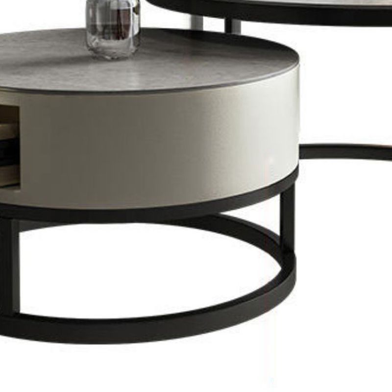 Rectangle Coffee Table Slate 2 Nesting Coffee Table Set for Living Room