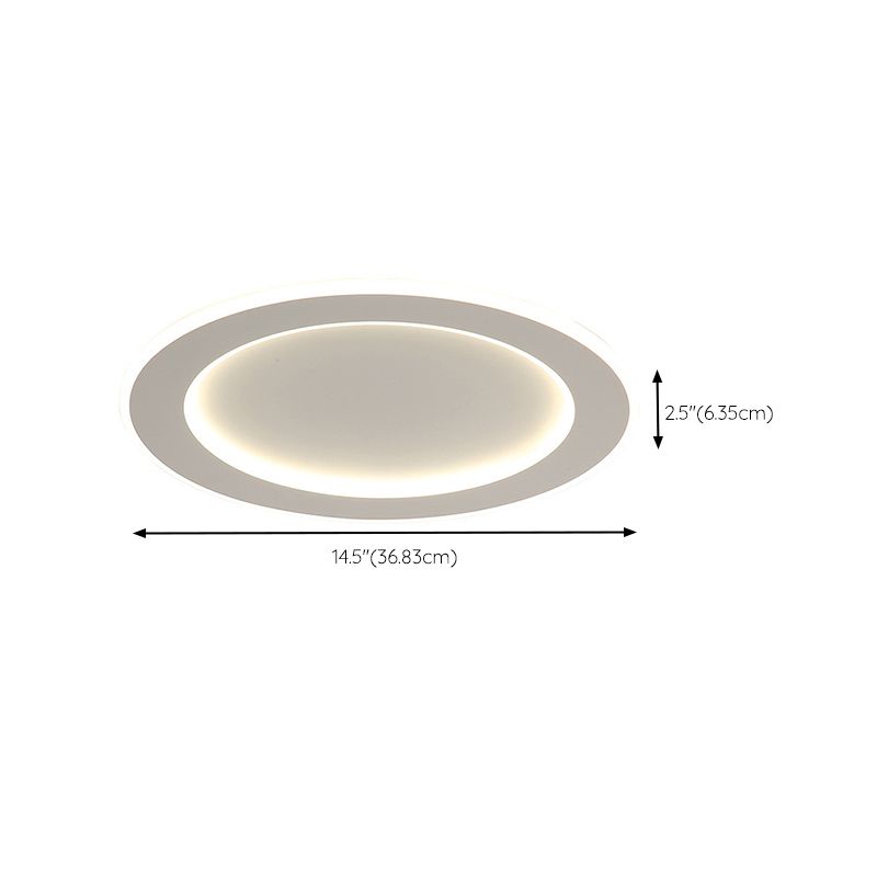 LED Ceiling Light White Round Ceiling Mount Light with Acrylic Shade for Bedroom