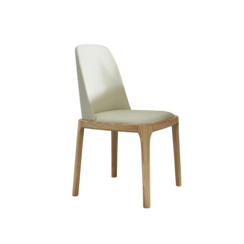 Solid Wood Kitchen Dining Side Chairs Parsons Chair in White