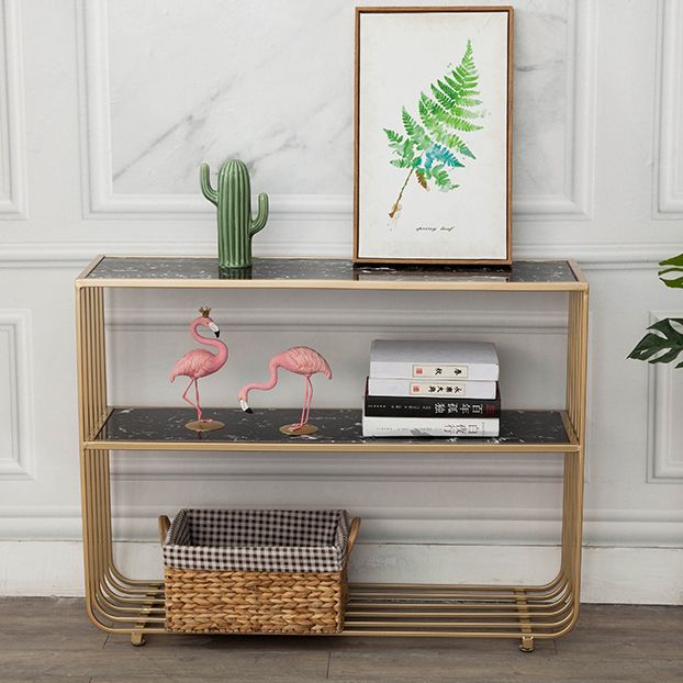 Libreria a spalla di scaffale in stile glam per ufficio e sala da studio