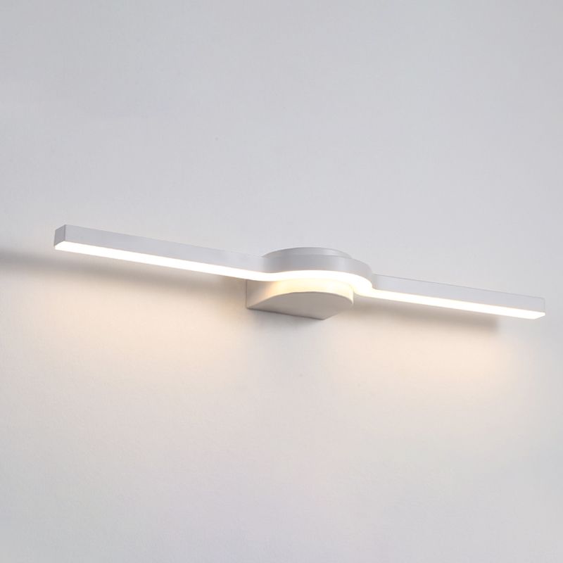 Luz de espejo de tocador LED lineal Luz de pared de baño de metal simple y elegante