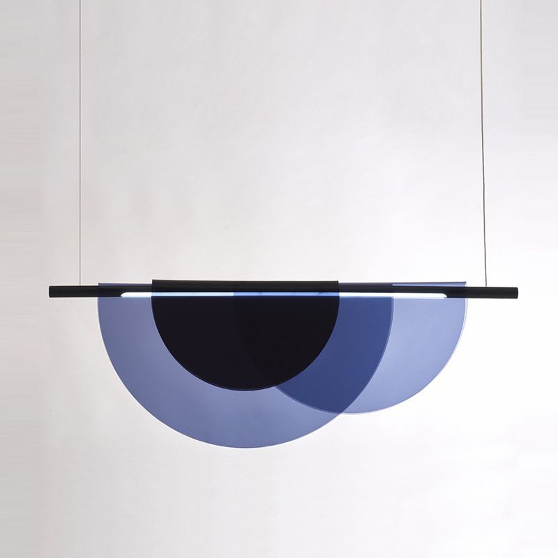 Macaron Style Island Light 1-Light Island Hanging Light with Acrylic Shade for Dining Room