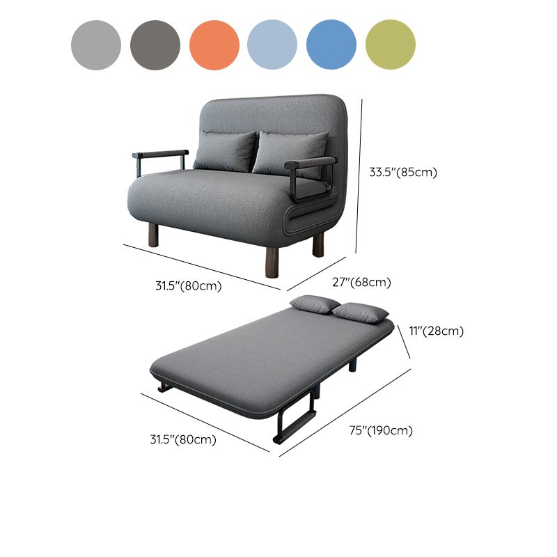 Scandinavian Pillow Included Futon Frame Square Arms Convertible Sofas