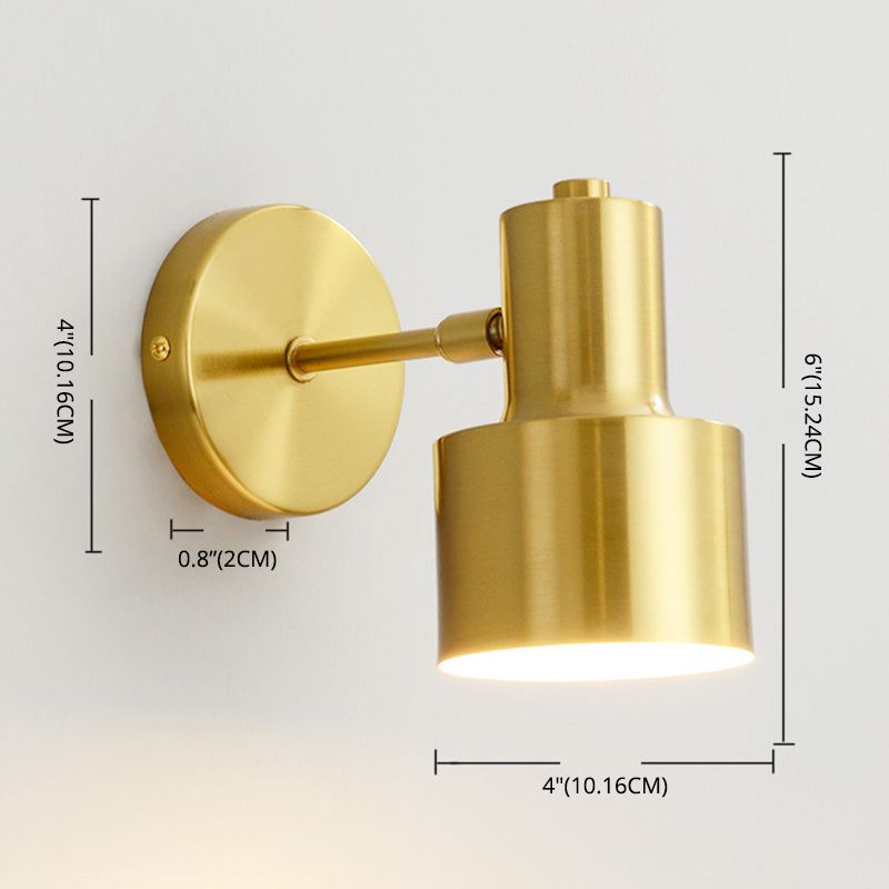Postmodern Swing Arm Wall Sconce Metallic Wall Mounted Lighting for Coffee Shop