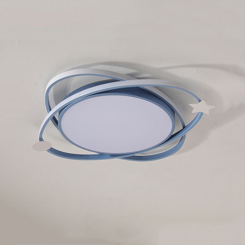 Ovale Deckenleuchte, moderne LED-Deckenleuchte aus Metall für Schlafzimmer