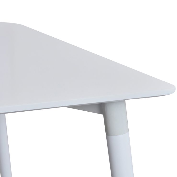 Industrial Style Dining Table 4 Legs Dining Table with Solid Wood Base for Home Use