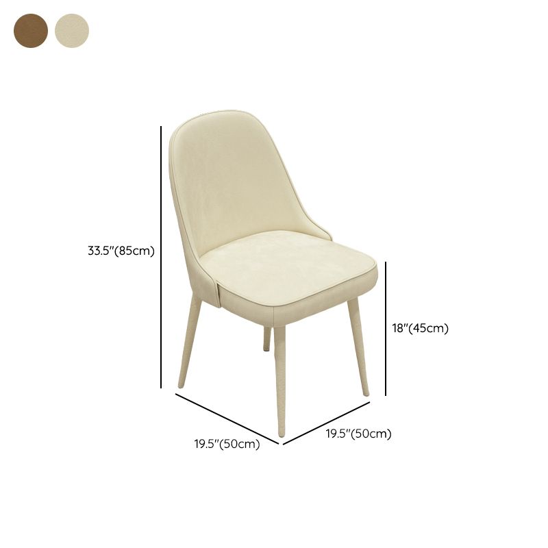 Contemporary Style Upholstered 4 Legs Dining Chairs for Living Room