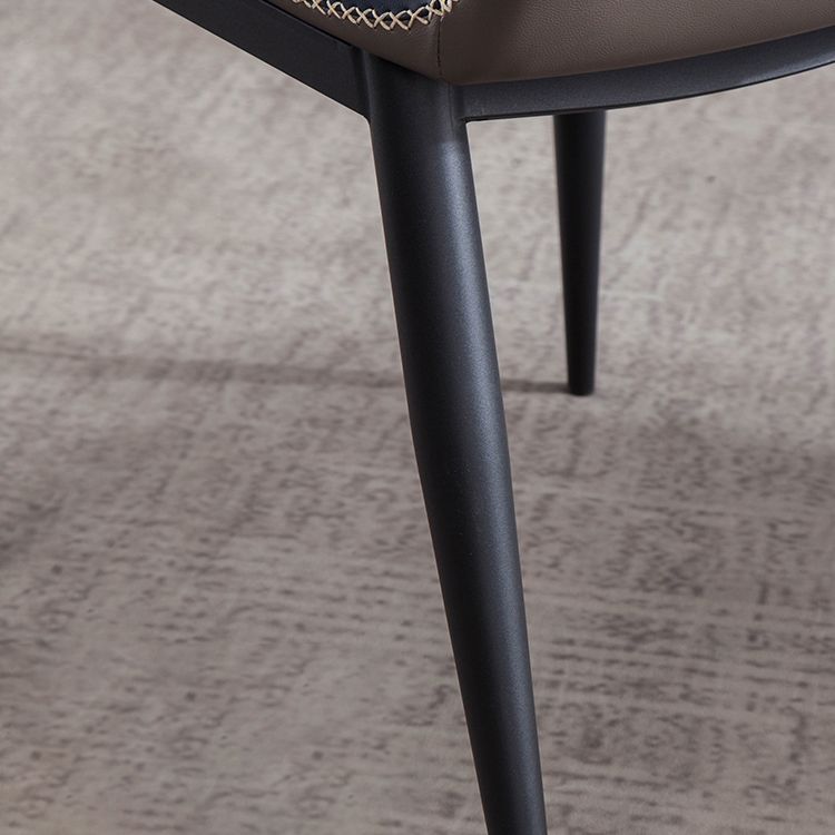 Metal Contemporary Dining Room Chairs Metallic Finish Wingback Side Chair