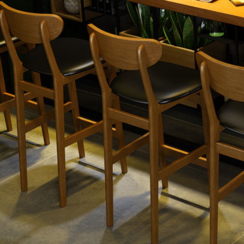 Industrial Wooden Counter Height Stools Bar Footrest Stool for Indoor