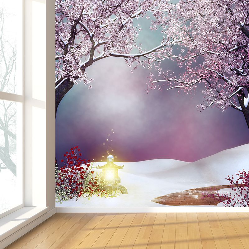 Whole Flower and Snowfield Mural Wallpaper for Wall Decor Modern Boys Room Wall Art