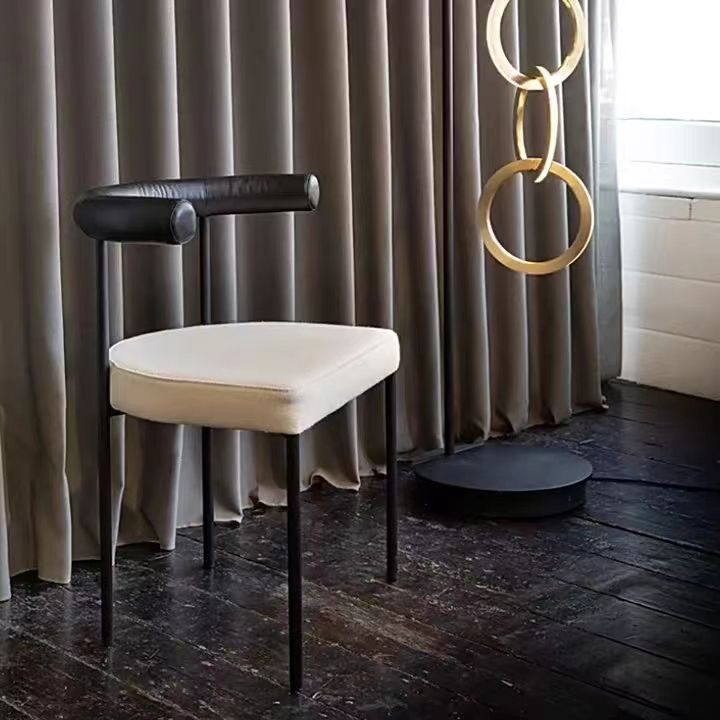 Industrial Style Stool Upholstered Bar Stools with Metal Base