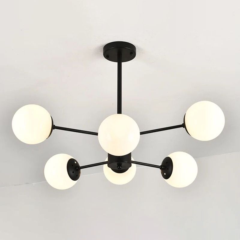 Moderner Globe Kronleuchter Lichter Glas Kronleuchterleuchte für Wohnzimmer