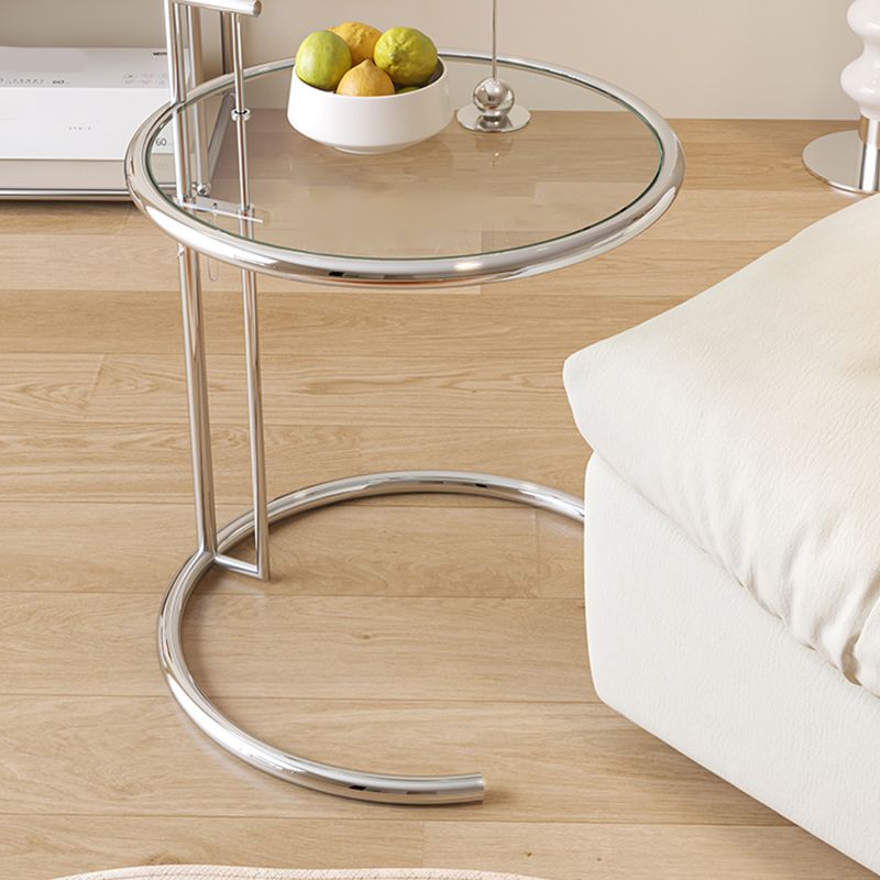 20" Wide Contemporary Corner Table Metal Round Accent Side Table