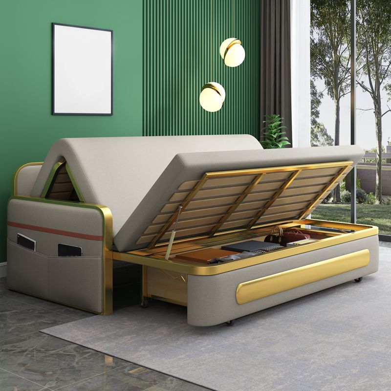 Pillow Included Sofa Futon Cushion Back Foldable Futon Sofa Bed with Storage