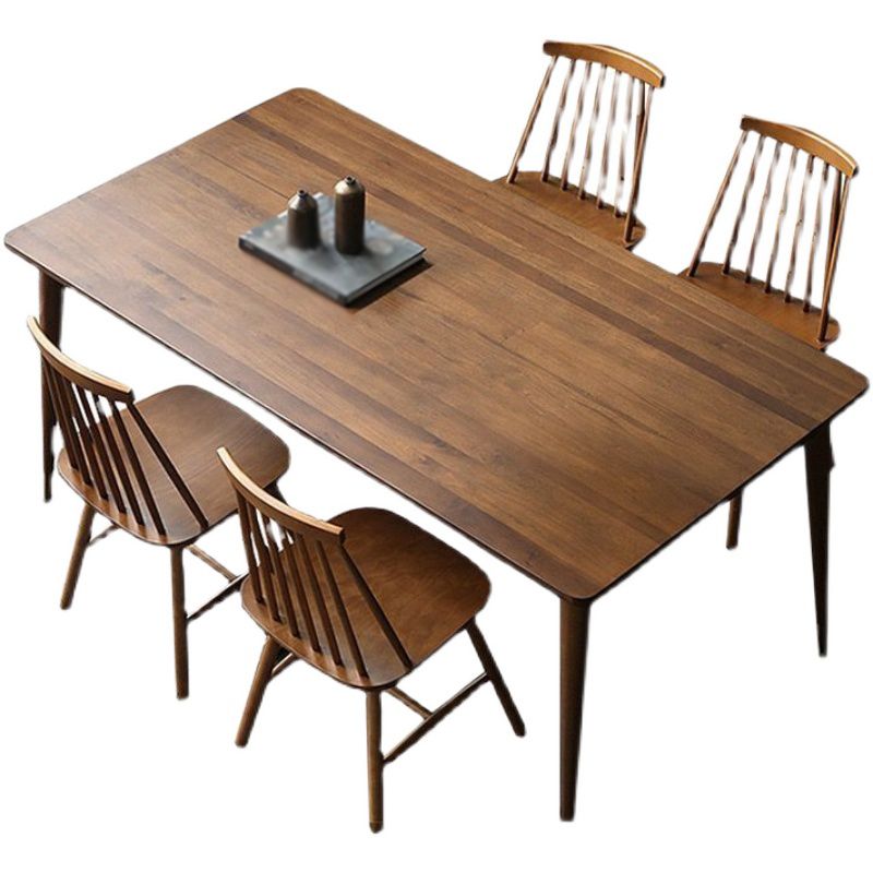Luxury Pine Wood Table for Restaurant Rectangle Dining Table with 4 Legs