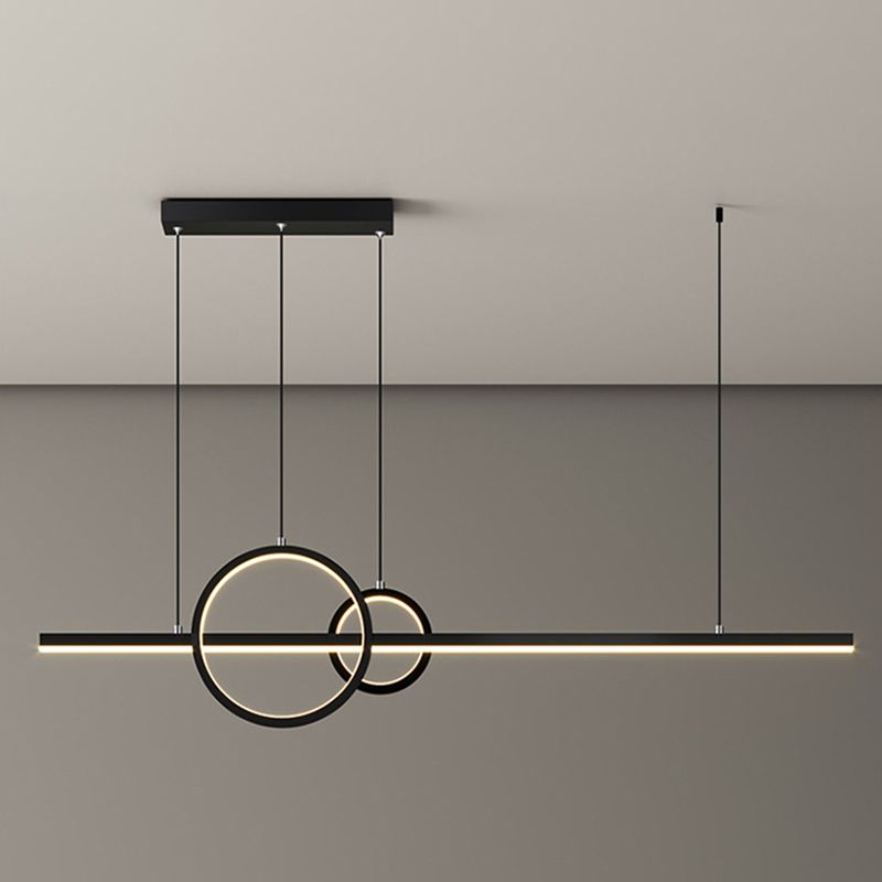 Geometric Island Chandelier Modern Pendant Lighting Metal 3 Light Island Lamps