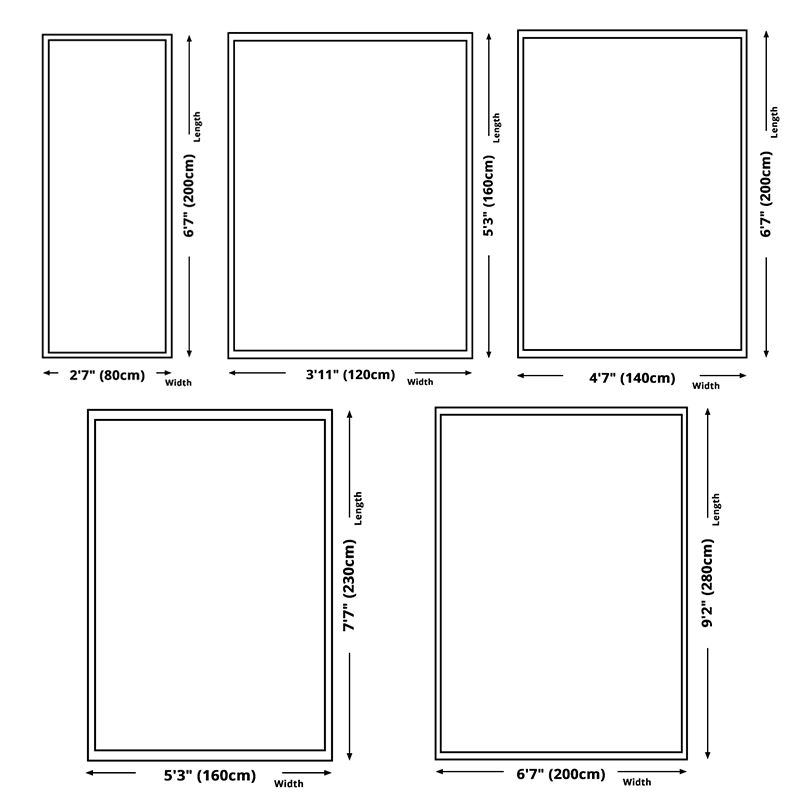 Simplicity Geometry Design Indoor Rug Soft Contemporary Polyester Carpet Rectangle Stain Resistant Carpet for Home Decor