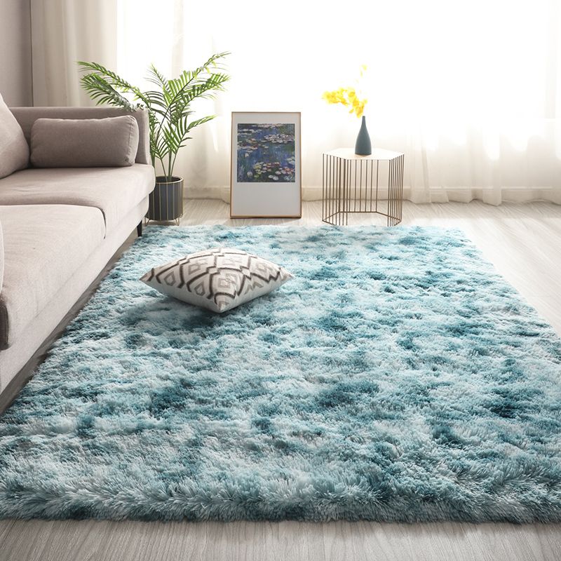 Funky Tie Dye Printed Rug Distinctive Carpet Polyester Anti-Slip Shag Rug for Living Room