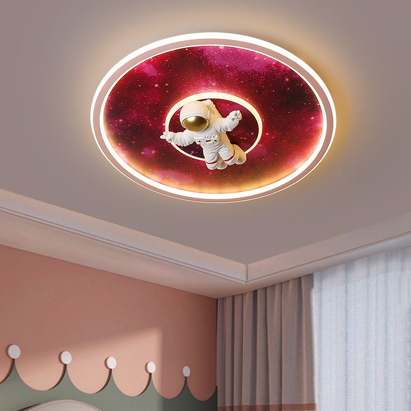 Cartoon Style Ceiling Light Circle Shape Ceiling Lamp for Children's Room