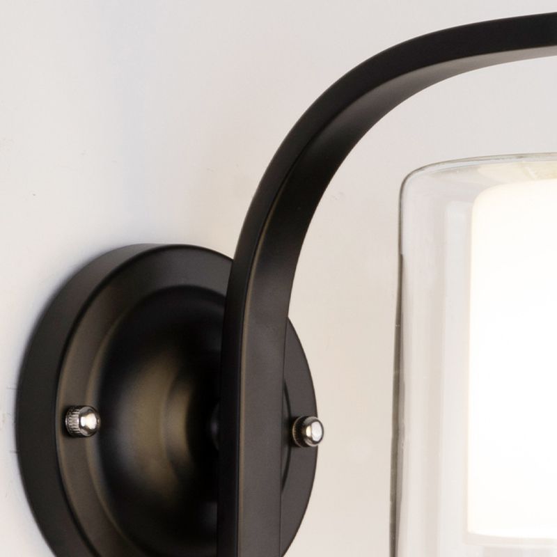 Zeitgenössische klare Glas Wandleuchte 1 Kopfmetallwandlicht für Wohnzimmer
