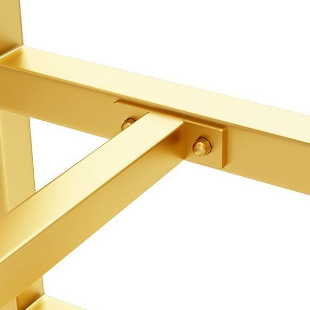 Table à manger en marbre et bar en bois avec table rectangle Table à chevalets en haut - 41,3 "H