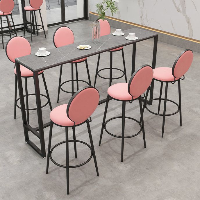 Industrial Sintered Stone Bar Table Rectangle Dining Table for Kitchen Living Room