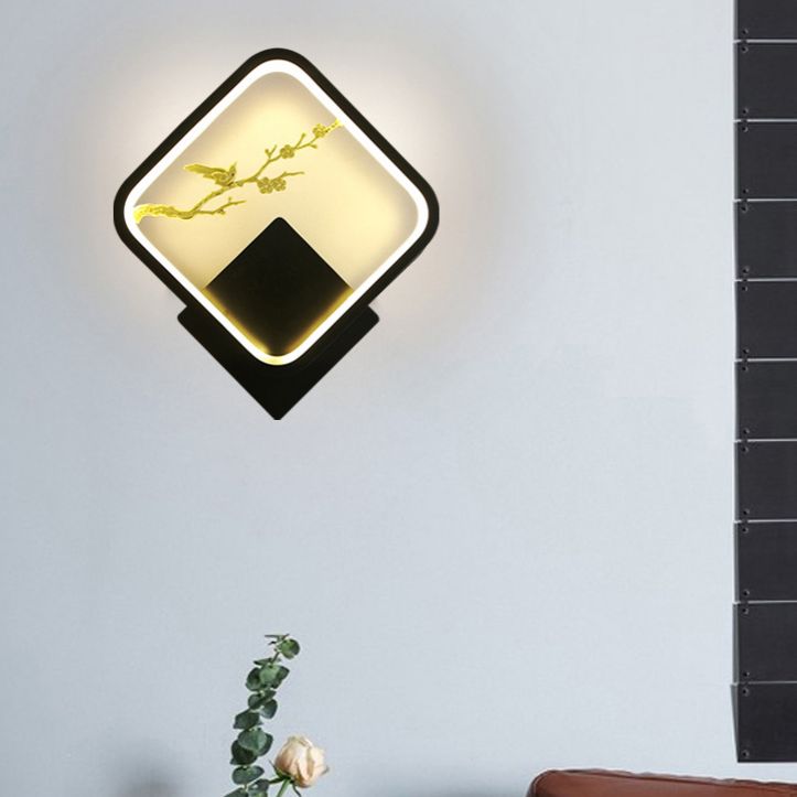 1 luces de sombra lineal matones de pared moderna iluminación de pared led de estilo simple en negro