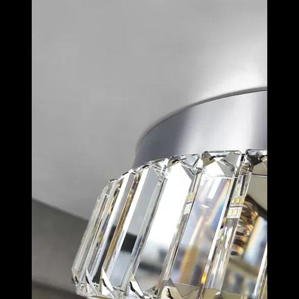 Techo geométrico de cristal de montaje de luz de montaje de LED moderno de montaje de luz de techo en blanco