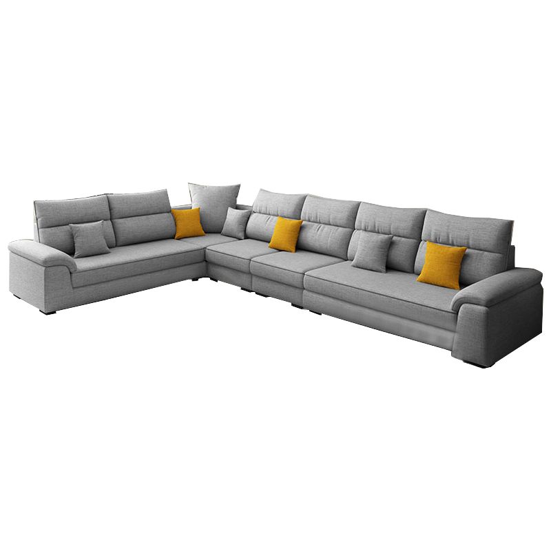 U-Shaped Sofa Sectional Pillow Top Arm Sectional Sofa Set with Pillows