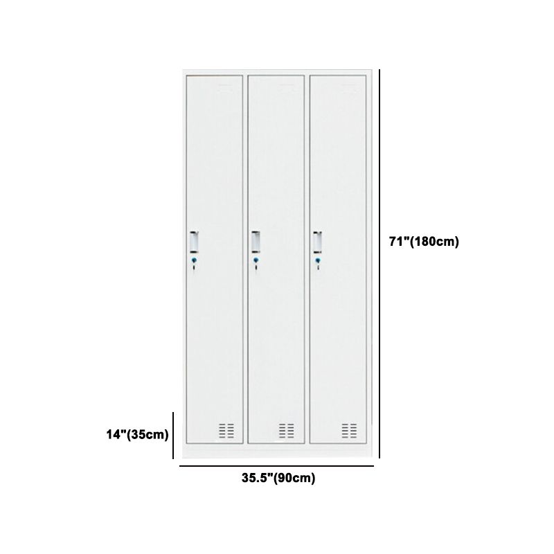 Contemporary Style Wardrobe White Metal Wardrobe Closet for Home