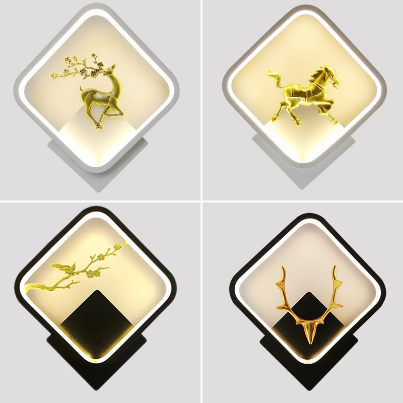 1 luces de sombra lineal matones de pared moderna iluminación de pared led de estilo simple en negro