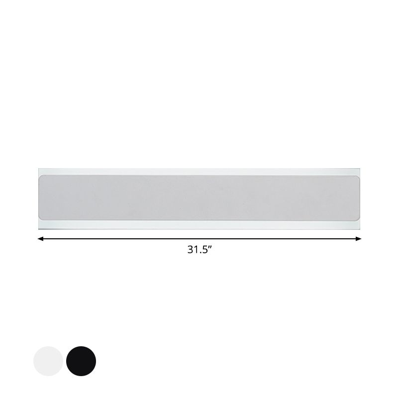 Streamlined LED Wall Lighting Idea Minimalism Metal Bedchamber Wall Sconce Light in Black/White