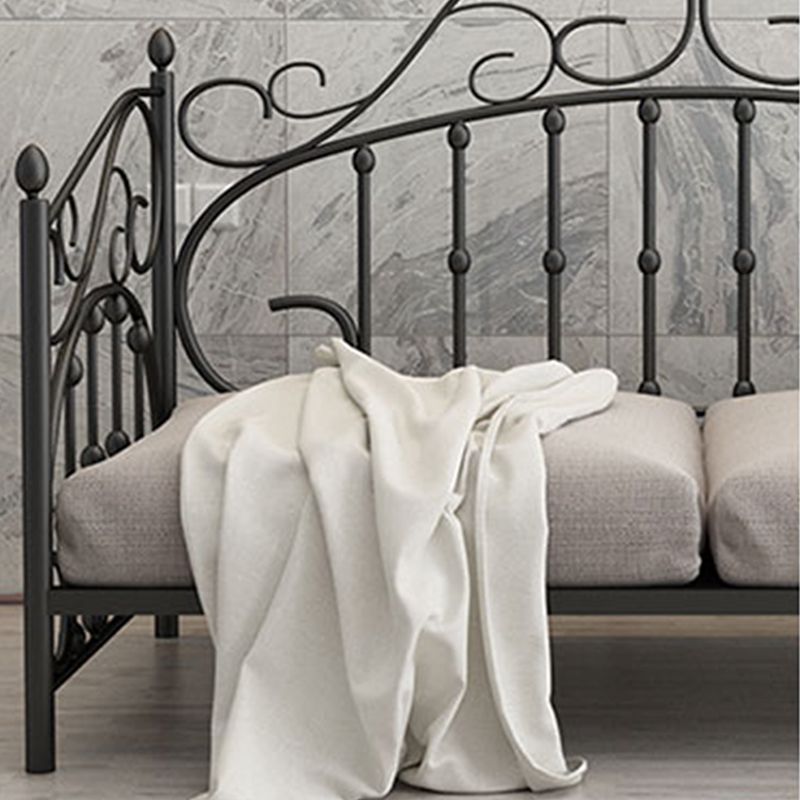 Luxurious Open-Frame Bed 45.28-inch High Metal Child's Bed with Headboard