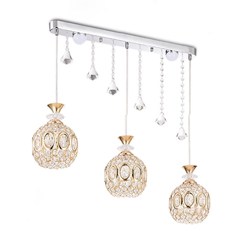 Einfachheit runde Anhänger Deckenleuchte Kristall Esszimmer LED Pendelleuchte Leuchte